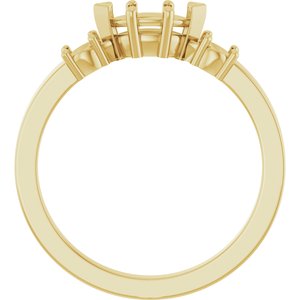 14K Yellow Gold 7x3.5 mm Marquise Ring Mounting – image 4