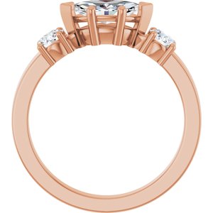 14K Rose Gold 8.5x4.5 mm Marquise Ring Mounting – image 3