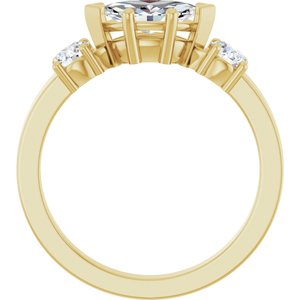 10K Yellow Gold 8.5x4.5 mm Marquise Ring Mounting – image 3