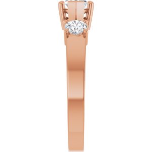 10K Rose Gold 8.5x4.5 mm Marquise Ring Mounting – image 7