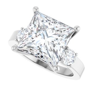 Continuum Sterling Silver 10x10 mm Square Ring Mounting – image 8