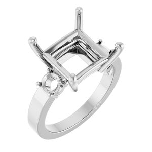 Continuum Sterling Silver 10x10 mm Square Ring Mounting – image 2