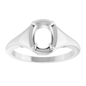 18K White Gold 7.5x5.5 mm Elongated Cushion Ring Mounting – image 6