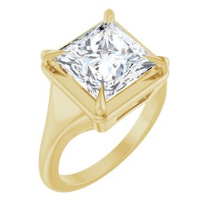 10K Yellow Gold 9x9 mm Square Ring Mounting