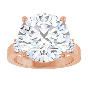 10K Rose Gold 13 mm Round Ring Mounting – image 5