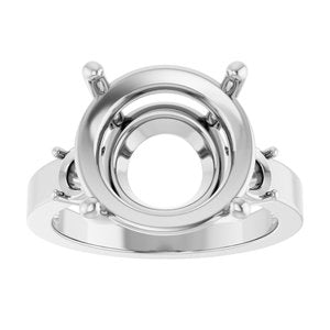 Continuum Sterling Silver 13 mm Round Ring Mounting – image 6