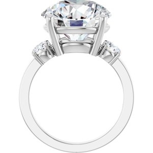 Sterling Silver 13 mm Round Ring Mounting – image 3