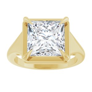 10K Yellow Gold 9x9 mm Square Ring Mounting – image 5