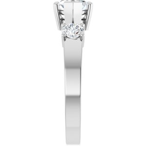 18K White Gold 10.5x5.5 mm Marquise Ring Mounting – image 7