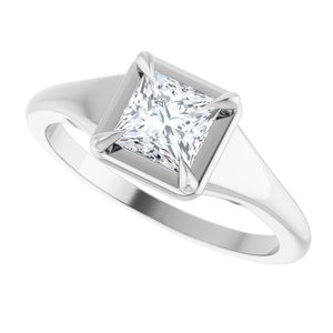 Platinum 5x5 mm Square Ring Mounting – image 8