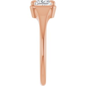 10K Rose Gold 5x5 mm Square Ring Mounting – image 7