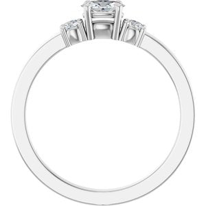 Sterling Silver 5x3 mm Oval Ring Mounting – image 3