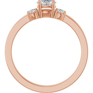 14K Rose Gold 5x3 mm Oval Ring Mounting – image 3