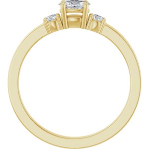 10K Yellow Gold 5x3 mm Oval Ring Mounting – image 3