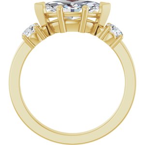 14K Yellow Gold 10.5x5.5 mm Marquise Ring Mounting – image 3