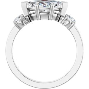 14K White Gold 10.5x5.5 mm Marquise Ring Mounting – image 3