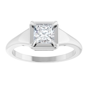 Platinum 5x5 mm Square Ring Mounting – image 5