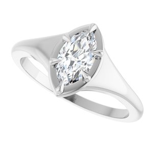 Sterling Silver 8.5x4.5 mm Marquise Ring Mounting – image 8