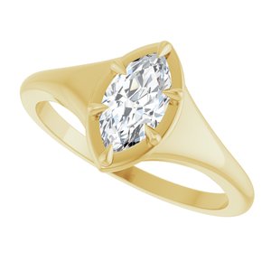 14K Yellow Gold 8.5x4.5 mm Marquise Ring Mounting – image 8