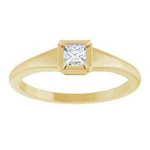 18K Yellow Gold 3.25x3.25 mm Square Ring Mounting – image 5