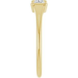 14K Yellow Gold 3.25x3.25 mm Square Ring Mounting – image 7