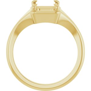 10K Yellow Gold 8.5x6.5 mm Emerald Ring Mounting – image 4