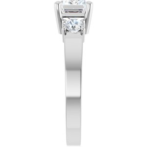 Continuum Sterling Silver 7.5x5.5 mm Emerald Ring Mounting – image 7