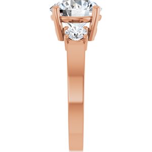 10K Rose Gold 8.8 mm Round Ring Mounting – image 7