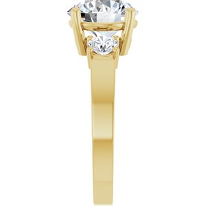 10K Yellow Gold 8.8 mm Round Ring Mounting – image 7