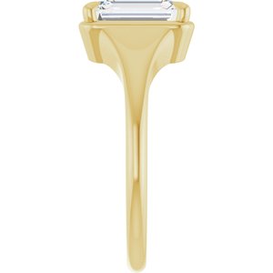 18K Yellow Gold 8.5x6.5 mm Emerald Ring Mounting – image 7