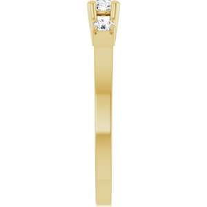 10K Yellow Gold 5x3 mm Elongated Cushion Ring Mounting – image 7
