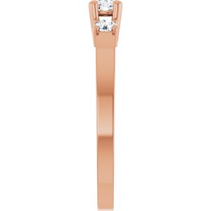 18K Rose Gold 5x3 mm Elongated Cushion Ring Mounting – image 7