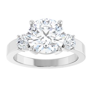 Sterling Silver 8.8 mm Round Ring Mounting – image 5