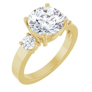 10K Yellow Gold 8.8 mm Round Ring Mounting
