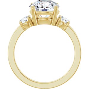 14K Yellow Gold 8.8 mm Round Ring Mounting – image 3