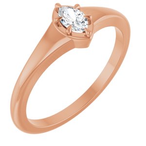 10K Rose Gold 5x3 mm Marquise Ring Mounting