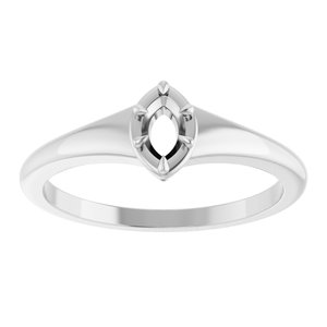 Platinum 5x3 mm Marquise Ring Mounting – image 6