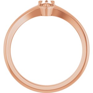 10K Rose Gold 5x3 mm Marquise Ring Mounting – image 4