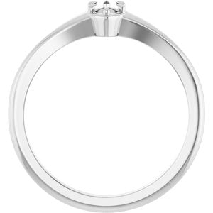 18K White Gold 5x3 mm Marquise Ring Mounting – image 4