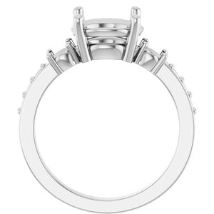 Sterling Silver 9 mm Round Ring Mounting – image 4