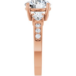 14K Rose Gold 9 mm Round Ring Mounting – image 7