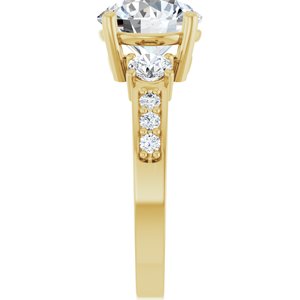18K Yellow Gold 9 mm Round Ring Mounting – image 7