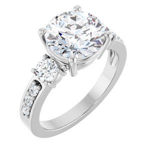 Continuum Sterling Silver 9 mm Round Ring Mounting