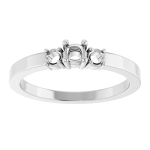 Continuum Sterling Silver 3x3 mm Cushion Ring Mounting – image 6