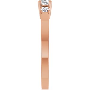 18K Rose Gold 3x3 mm Cushion Ring Mounting – image 7