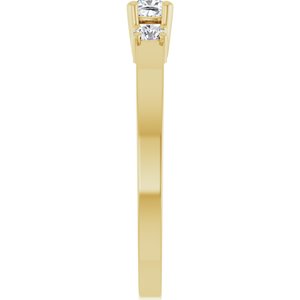 10K Yellow Gold 3x3 mm Cushion Ring Mounting – image 7