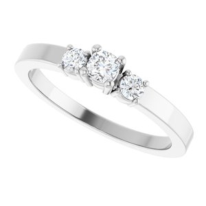 14K X1 White Gold 3x3 mm Cushion Ring Mounting – image 8