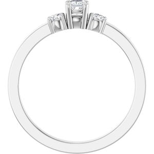 Sterling Silver 3x3 mm Cushion Ring Mounting – image 3