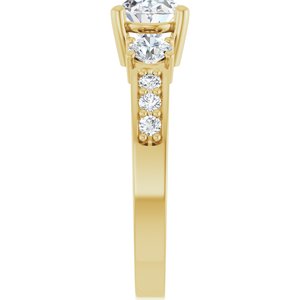 14K Yellow Gold 8x6 mm Oval Ring Mounting – image 7