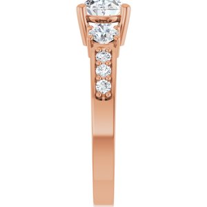 10K Rose Gold 8x6 mm Oval Ring Mounting – image 7